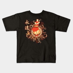 Asian traditional Art japanese Samurai with Katana Sword Kids T-Shirt